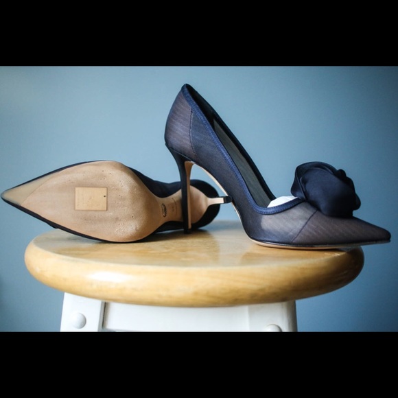 Blue Dior Midnight Garden Rhinestone Rose Pumps - Picture 6 of 8